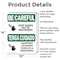 Signmission Keep Hands Out Of Machinery Bilingual OSHA Be Careful Sign, Aluminum, 10in W x 14in L, 2PK OS-2PACK-BC-A-1014-L-10031 - alternate 4